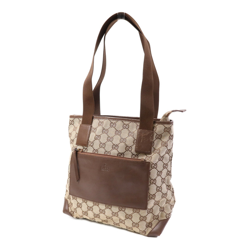 GUCCI 帆布Shoulder Bag銀扣肩背袋-2