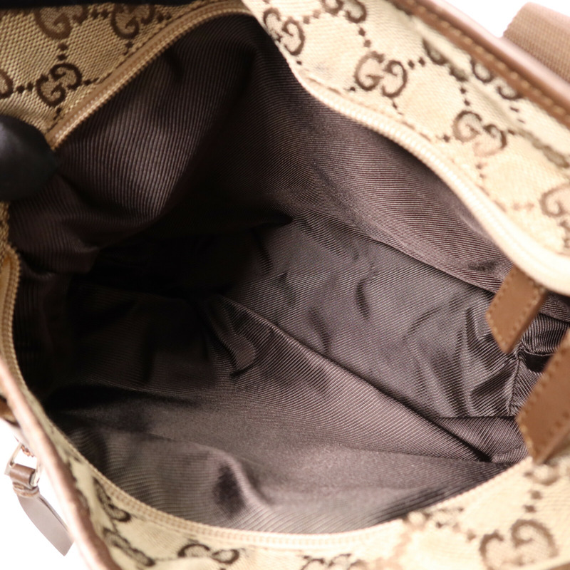 GUCCI 帆布Shoulder Bag銀扣肩背袋-4