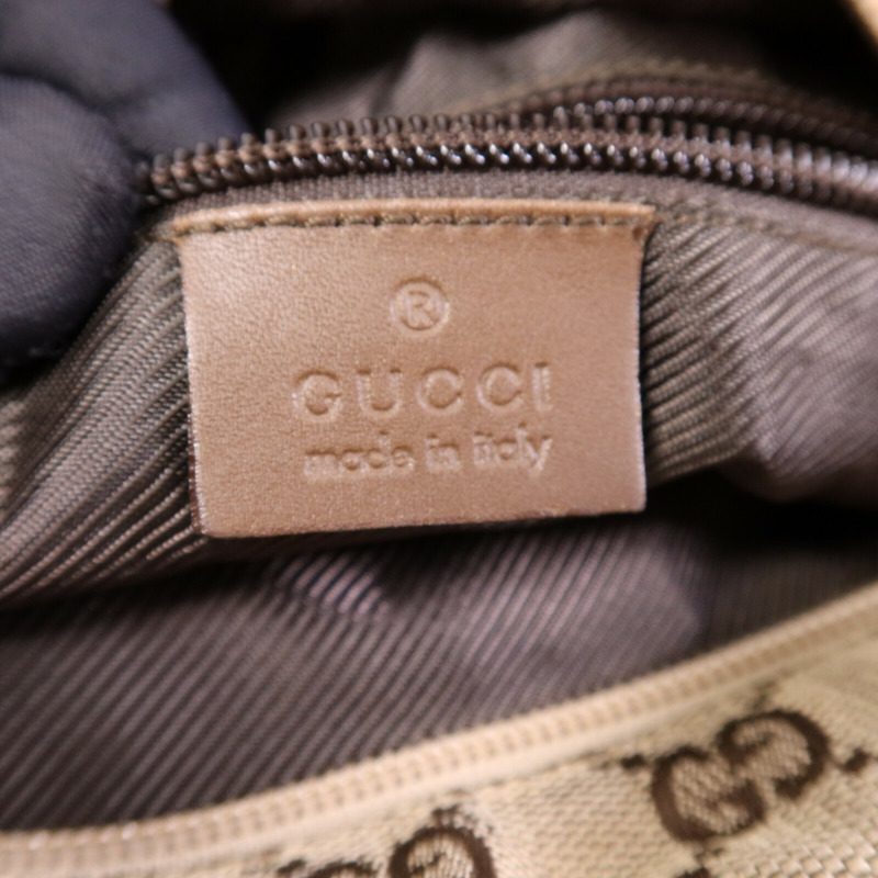 GUCCI 帆布Shoulder Bag銀扣肩背袋-5