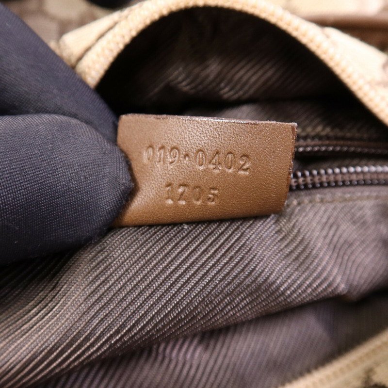 GUCCI 帆布Shoulder Bag銀扣肩背袋-6