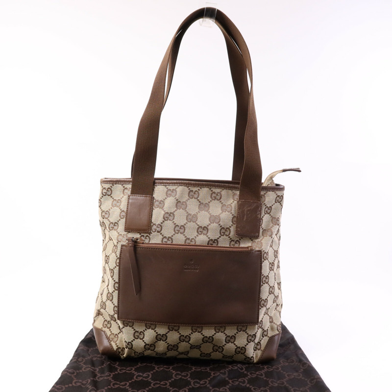 GUCCI 帆布Shoulder Bag銀扣肩背袋-8