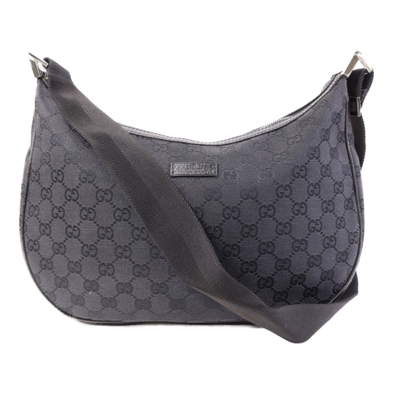 GUCCI 帆布Shoulder Bag銀扣肩背袋-0