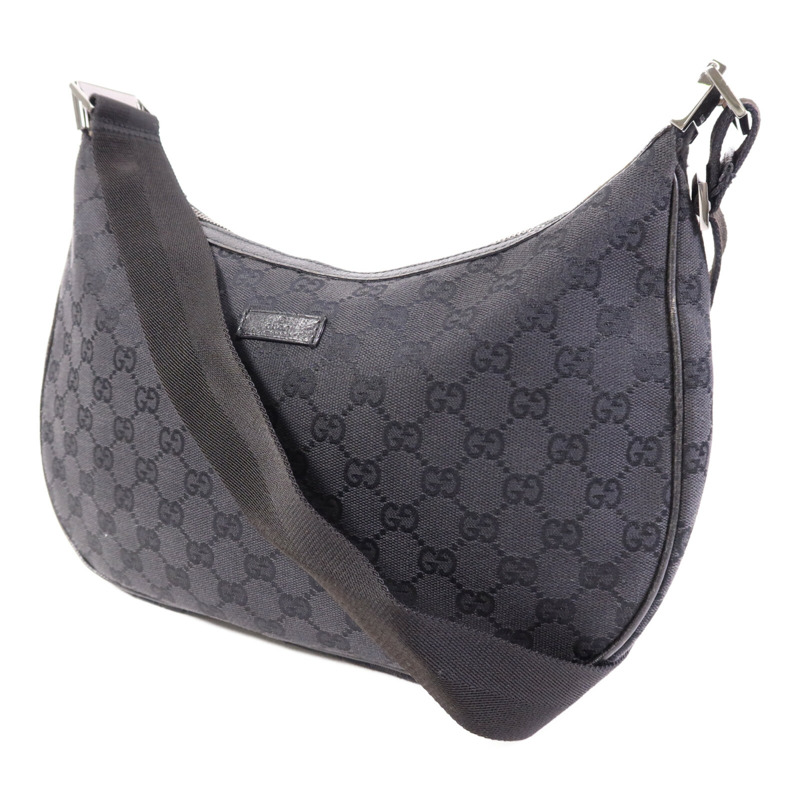 GUCCI 帆布Shoulder Bag銀扣肩背袋-2