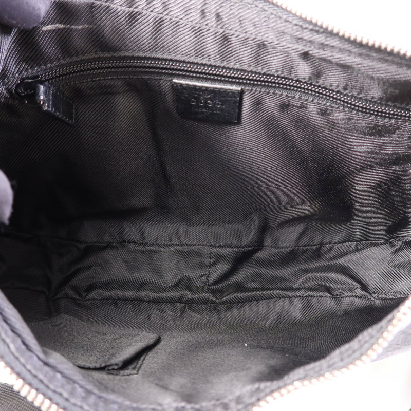 GUCCI 帆布Shoulder Bag銀扣肩背袋-4