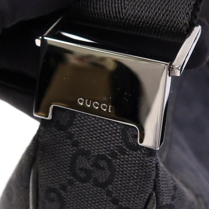 GUCCI 帆布Shoulder Bag銀扣肩背袋-6