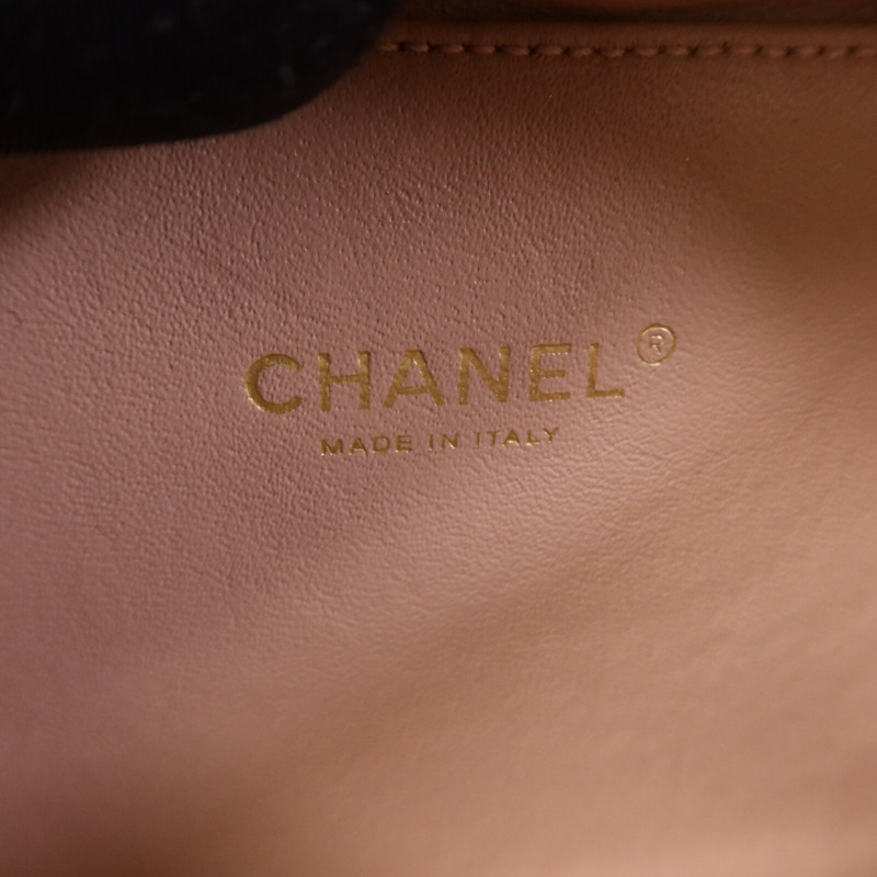CHANEL 牛皮皮革Vanity Case Bag金扣手挽肩背兩用袋-5