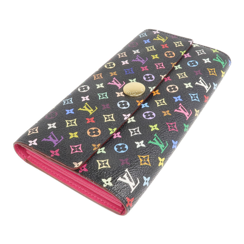 LOUIS VUITTON Monogram Multicolore Portefeuille Sarah Wallet金扣長錢包-3
