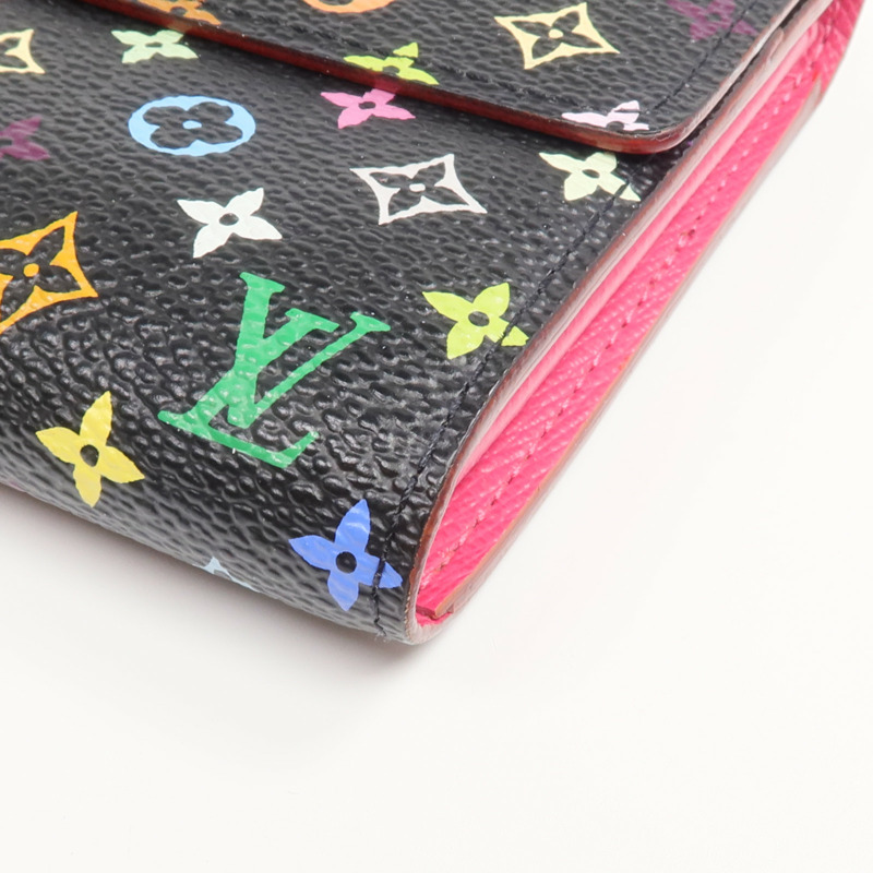 LOUIS VUITTON Monogram Multicolore Portefeuille Sarah Wallet金扣長錢包-6