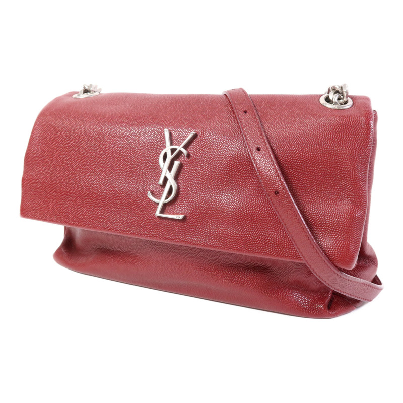 SAINT LAURENT 牛皮皮革West Hollywood Medium銀扣鏈帶肩背袋-2