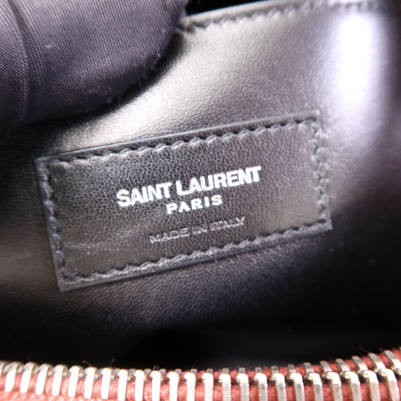 SAINT LAURENT 牛皮皮革West Hollywood Medium銀扣鏈帶肩背袋-5