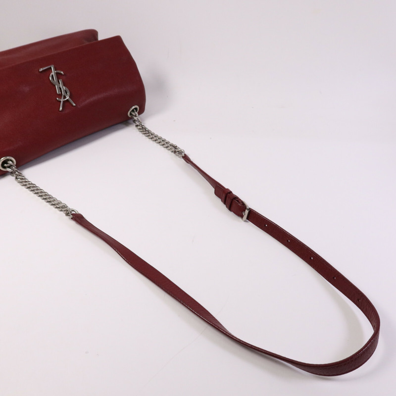 SAINT LAURENT 牛皮皮革West Hollywood Medium銀扣鏈帶肩背袋-8
