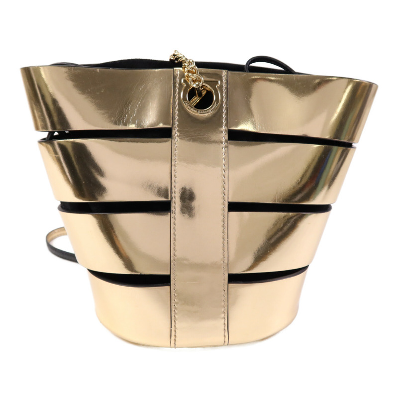 Salvatore Ferragamo 麂皮/牛皮皮革Shoulder Bag金扣肩背袋-1