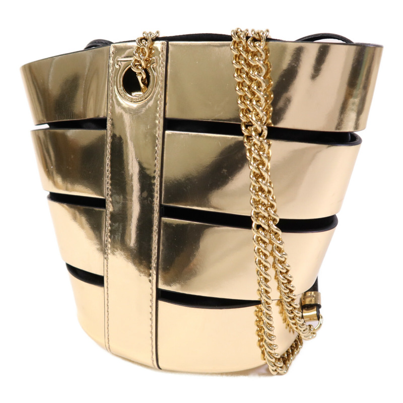 Salvatore Ferragamo 麂皮/牛皮皮革Shoulder Bag金扣肩背袋-2