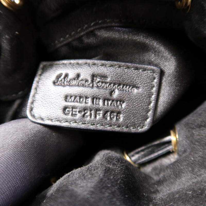 Salvatore Ferragamo 麂皮/牛皮皮革Shoulder Bag金扣肩背袋-5
