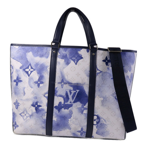 LOUIS VUITTON Monogram Watercolour Weekend Tote GM銀扣手挽肩背兩用袋