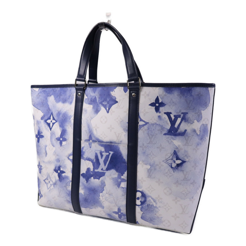 LOUIS VUITTON Monogram Watercolour Weekend Tote GM銀扣手挽肩背兩用袋-1