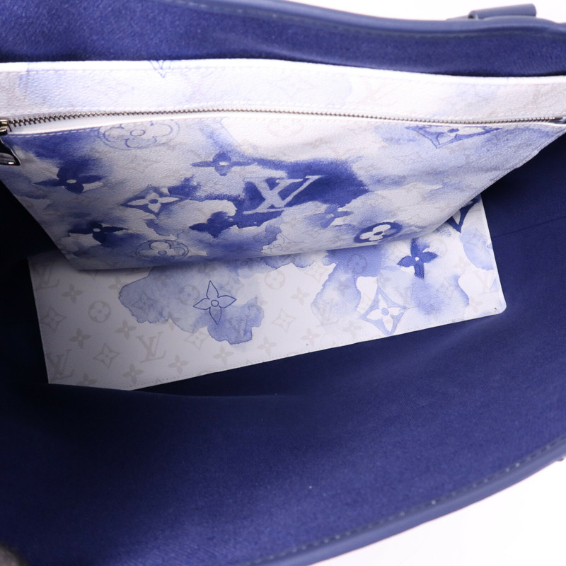 LOUIS VUITTON Monogram Watercolour Weekend Tote GM銀扣手挽肩背兩用袋-4