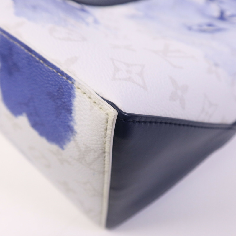 LOUIS VUITTON Monogram Watercolour Weekend Tote GM銀扣手挽肩背兩用袋-11