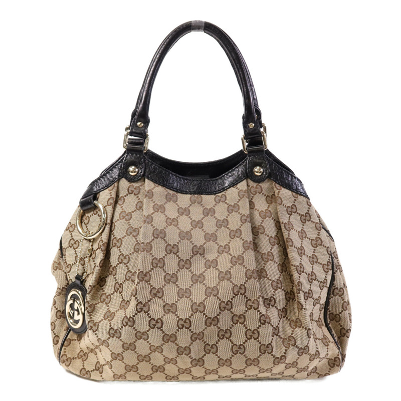 GUCCI 帆布Shoulder Bag金扣肩背袋-0