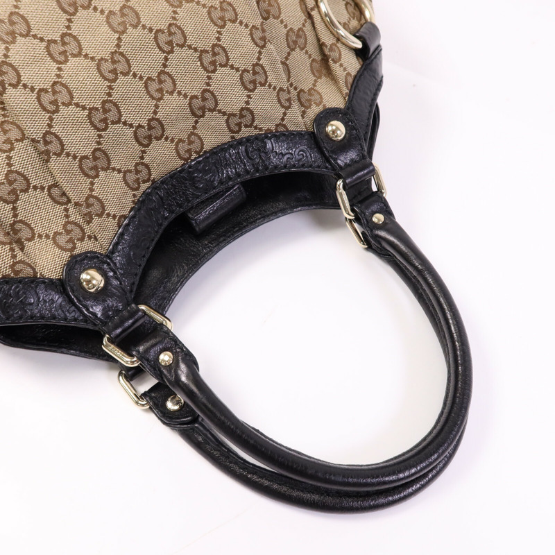 GUCCI 帆布Shoulder Bag金扣肩背袋-8