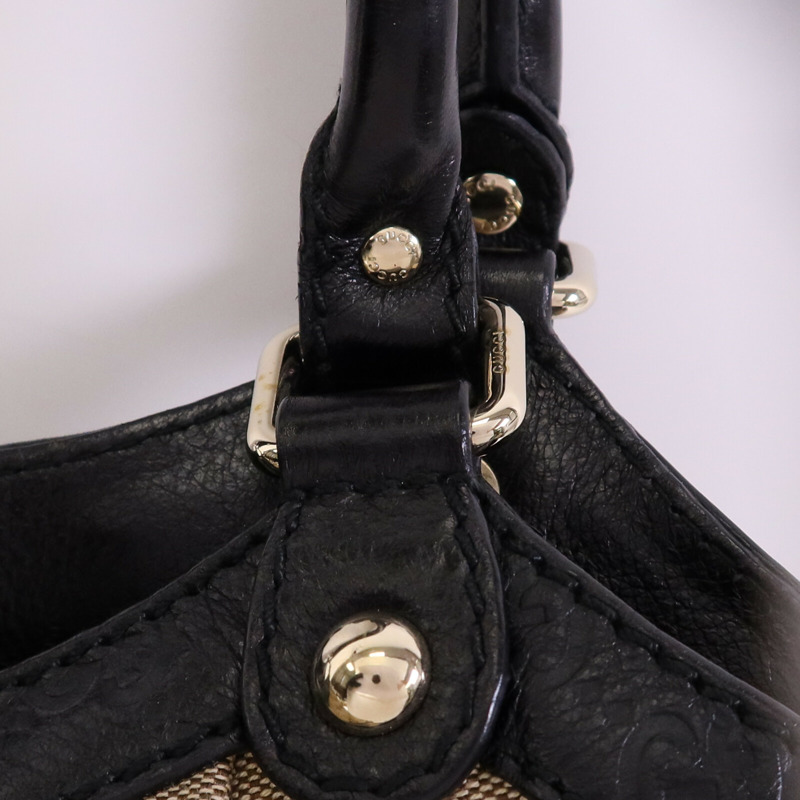 GUCCI 帆布Shoulder Bag金扣肩背袋-14