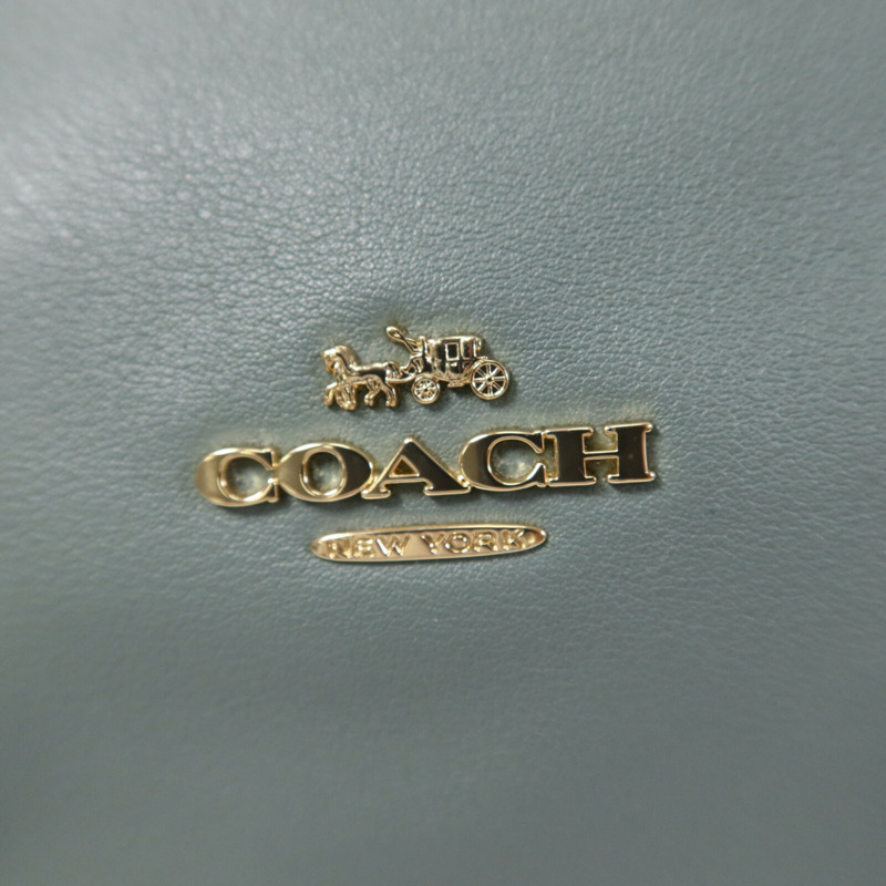 COACH 牛皮皮革Tote Bag金扣手挽袋-6