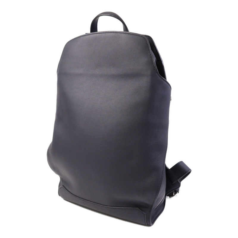 HERMES Swift皮革City Backpack 27銀扣背包Blue Nuit-2