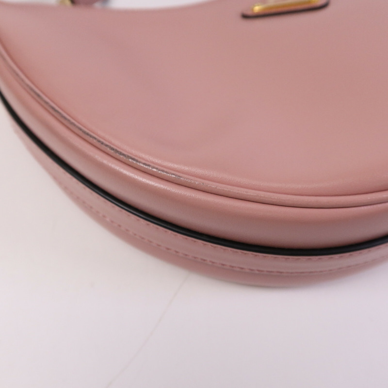 PRADA 牛皮皮革Arque金扣手挽肩背兩用袋-11