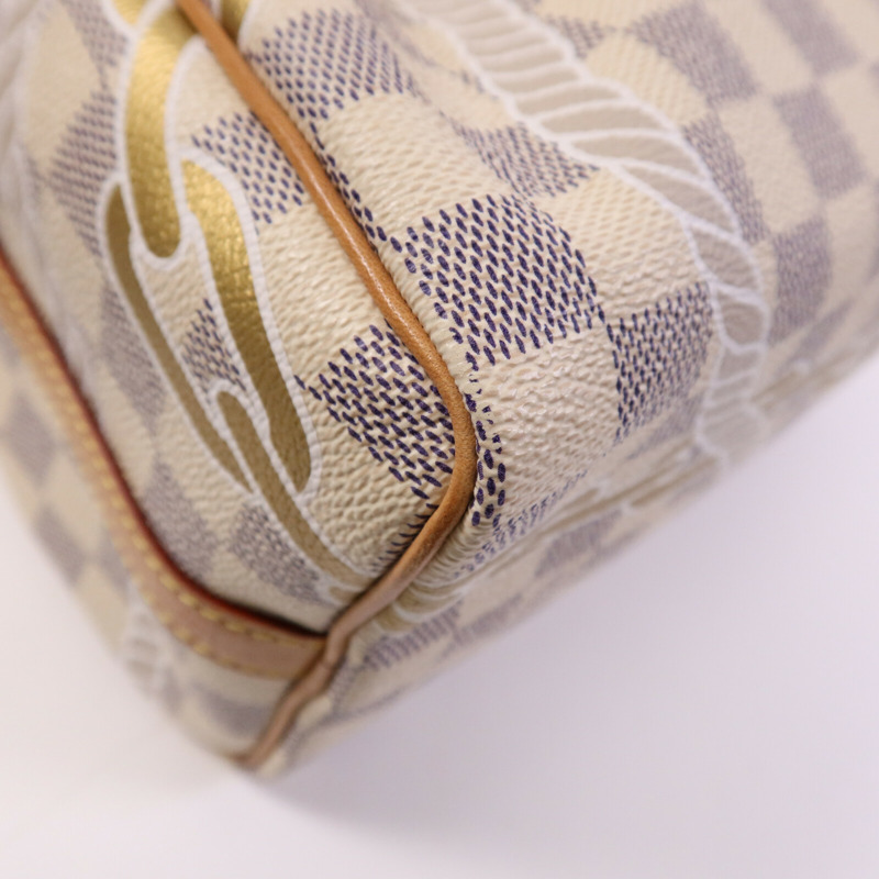 LOUIS VUITTON Damier Azur Speedy Boudouliere 25金扣手挽肩背兩用袋-12