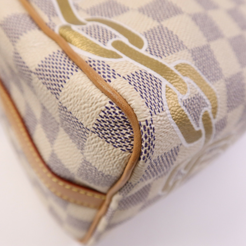 LOUIS VUITTON Damier Azur Speedy Boudouliere 25金扣手挽肩背兩用袋-13