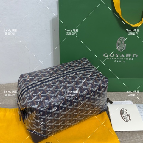 Goyard 洗漱包 飯盒包 深藍色 全新全配  可搭長、短肩帶自行改造包包