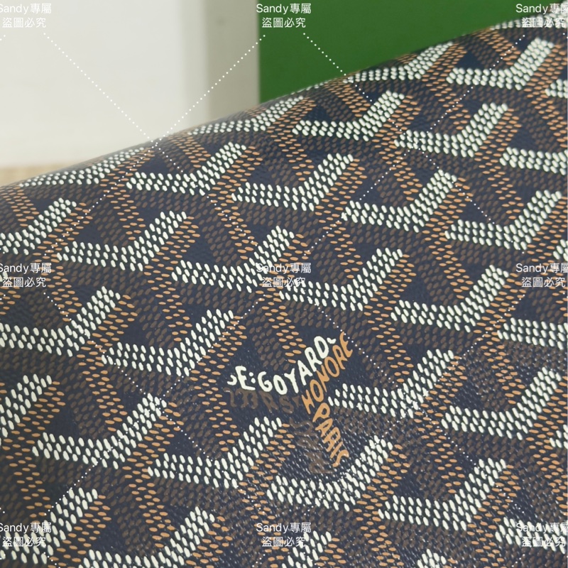 Goyard 洗漱包 飯盒包 深藍色 全新全配  可搭長、短肩帶自行改造包包-12