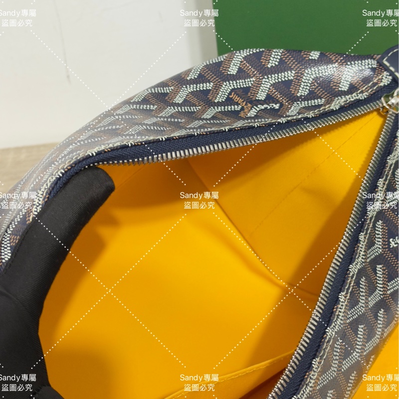Goyard 洗漱包 飯盒包 深藍色 全新全配  可搭長、短肩帶自行改造包包-24