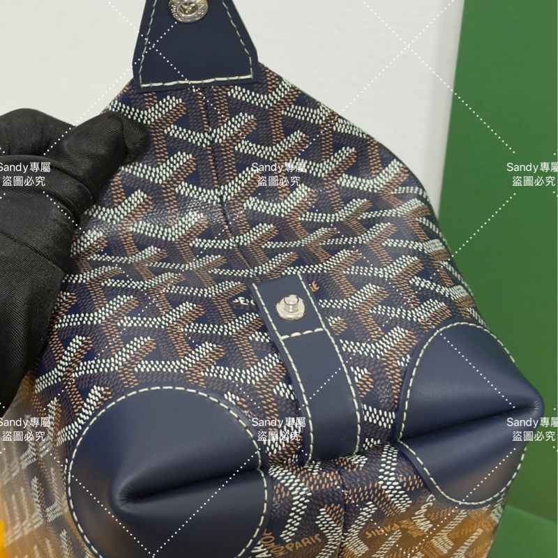 Goyard 洗漱包 飯盒包 深藍色 全新全配  可搭長、短肩帶自行改造包包-31