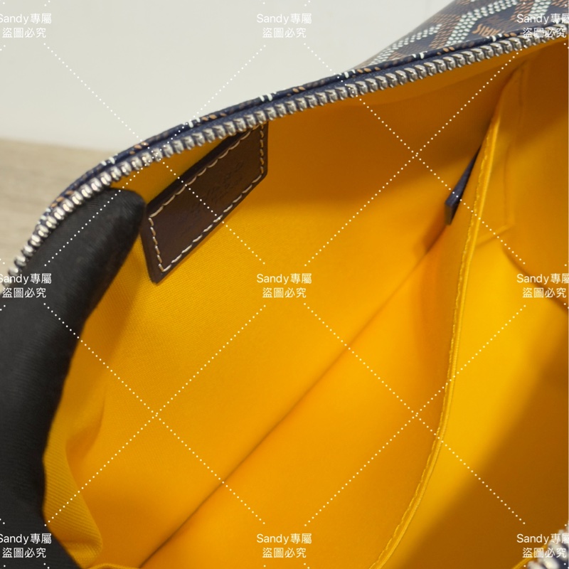 Goyard 洗漱包 飯盒包 深藍色 全新全配  可搭長、短肩帶自行改造包包-36