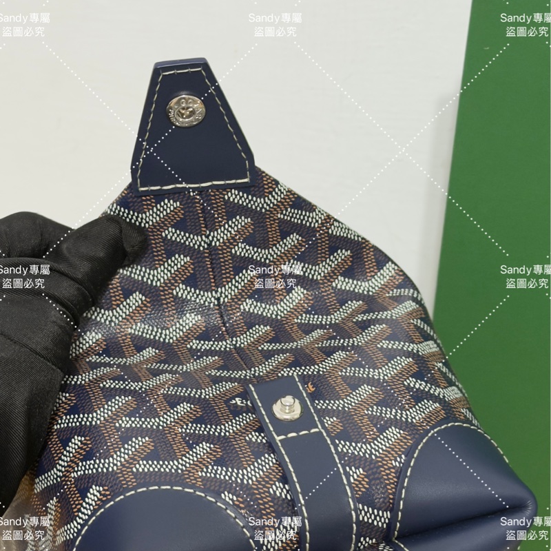 Goyard 洗漱包 飯盒包 深藍色 全新全配  可搭長、短肩帶自行改造包包-48
