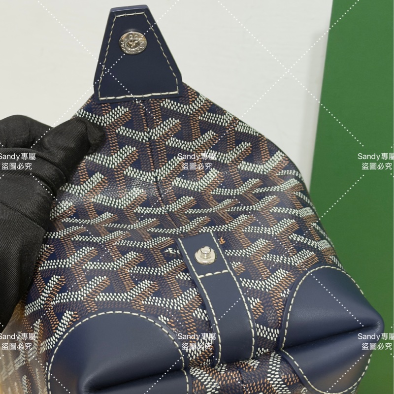 Goyard 洗漱包 飯盒包 深藍色 全新全配  可搭長、短肩帶自行改造包包-57