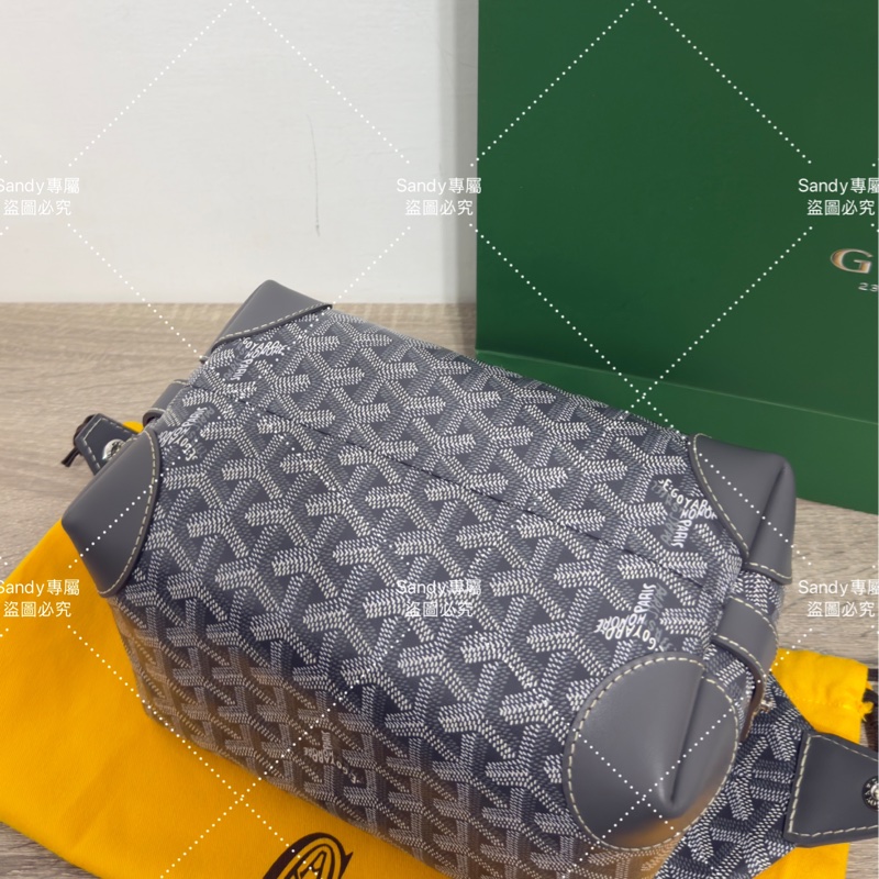 Goyard 洗漱包 飯盒包 灰色 全新全配  可搭長、短肩帶自行改造包包-21