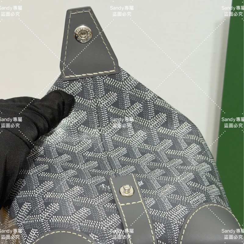 Goyard 洗漱包 飯盒包 灰色 全新全配  可搭長、短肩帶自行改造包包-22