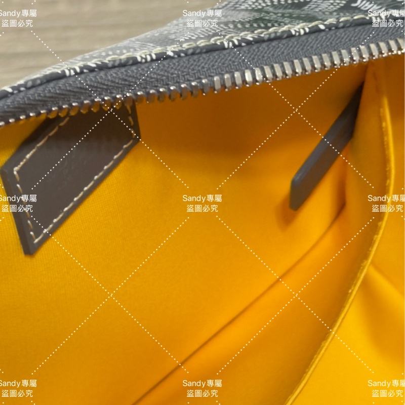 Goyard 洗漱包 飯盒包 灰色 全新全配  可搭長、短肩帶自行改造包包-35