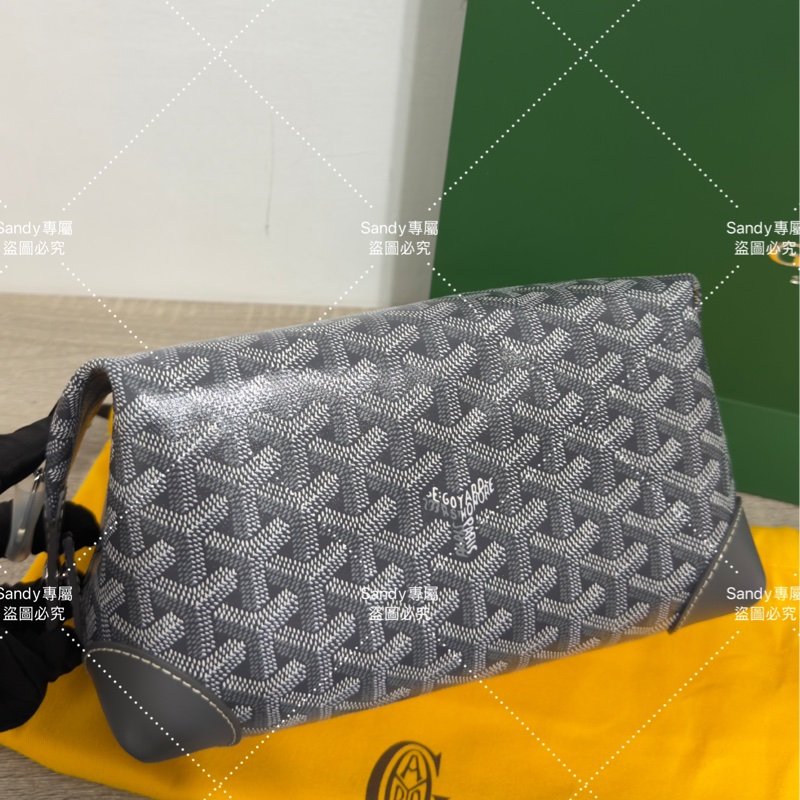 Goyard 洗漱包 飯盒包 灰色 全新全配  可搭長、短肩帶自行改造包包-42