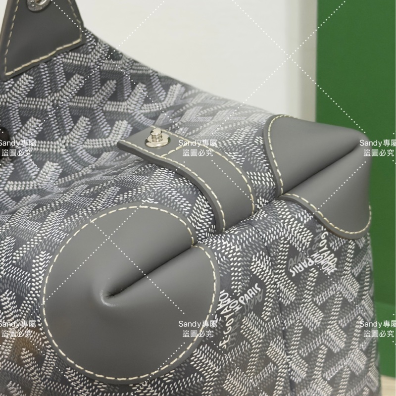 Goyard 洗漱包 飯盒包 灰色 全新全配  可搭長、短肩帶自行改造包包-46