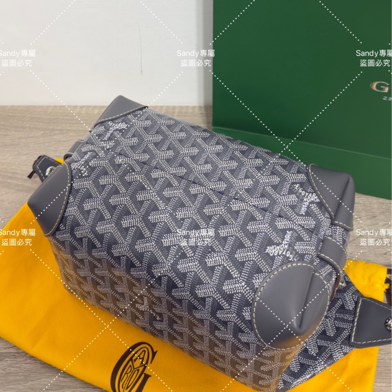 Goyard 洗漱包 飯盒包 灰色 全新全配  可搭長、短肩帶自行改造包包-53