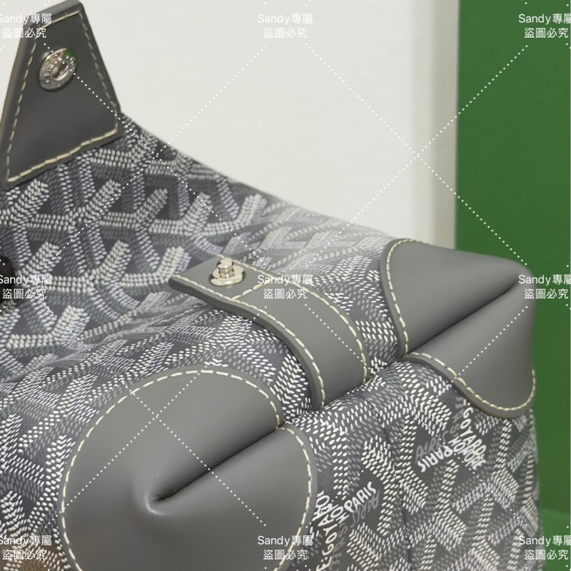 Goyard 洗漱包 飯盒包 灰色 全新全配  可搭長、短肩帶自行改造包包-54