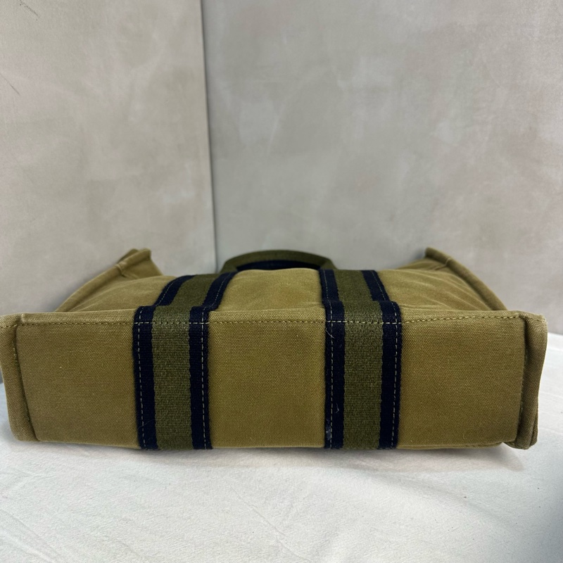 Hermès 中古綠色小號帆布手袋-6