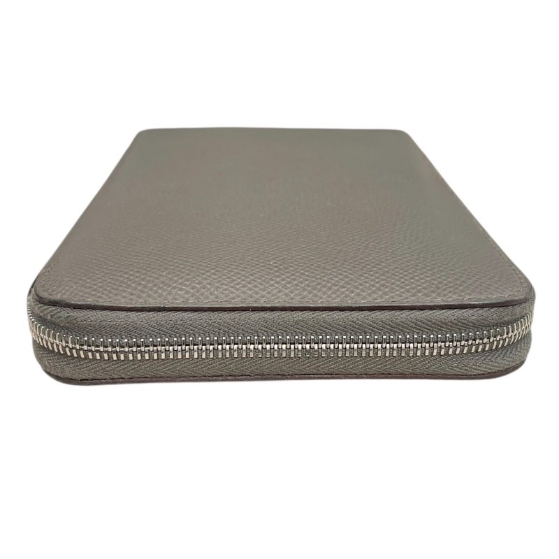 HERMES 愛馬仕 皮革長夾 EPSOM 普皮 灰色 銀扣-3