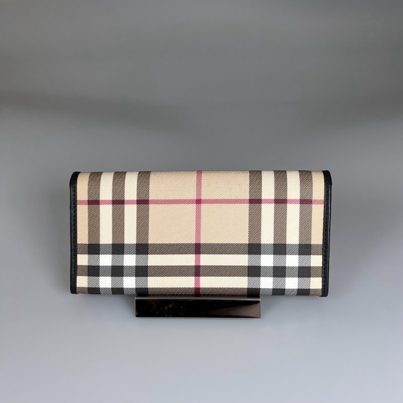 BURBERRY 格紋對開長夾-1