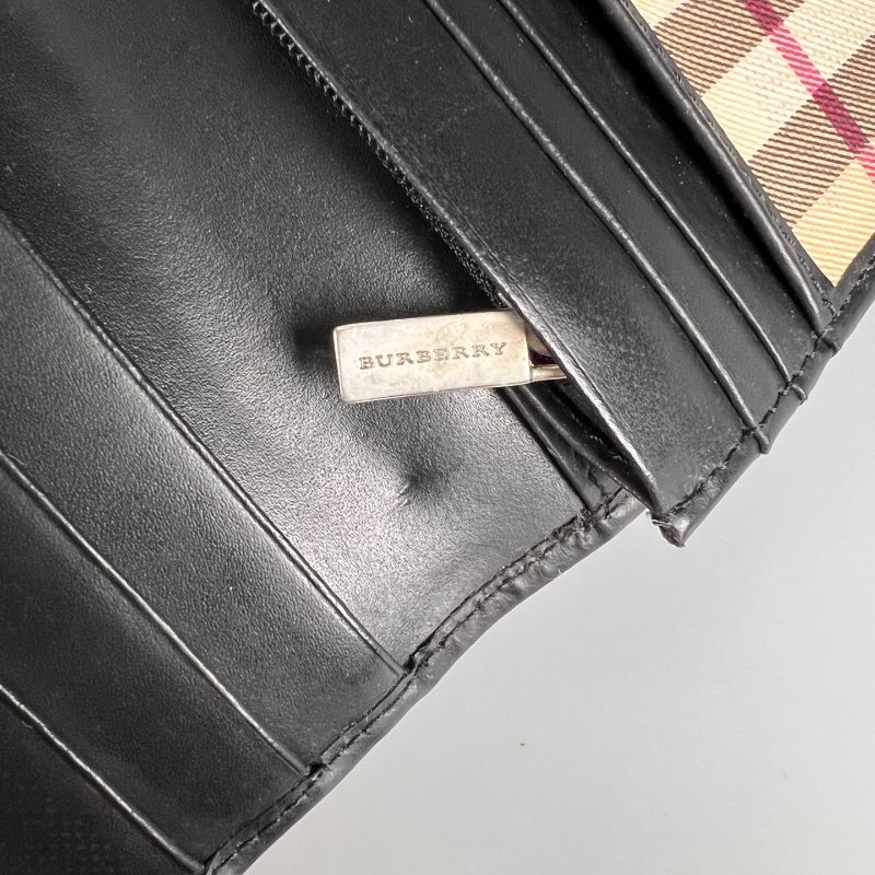 BURBERRY 格紋對開長夾-6
