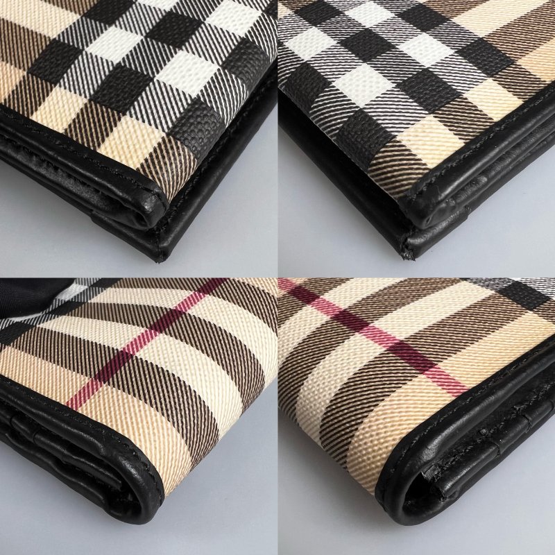 BURBERRY 格紋對開長夾-10