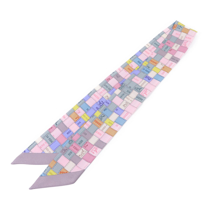 HERMES 絲質Twilly絲巾-1